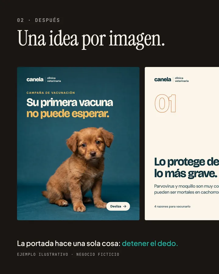 Después: una idea por imagen
