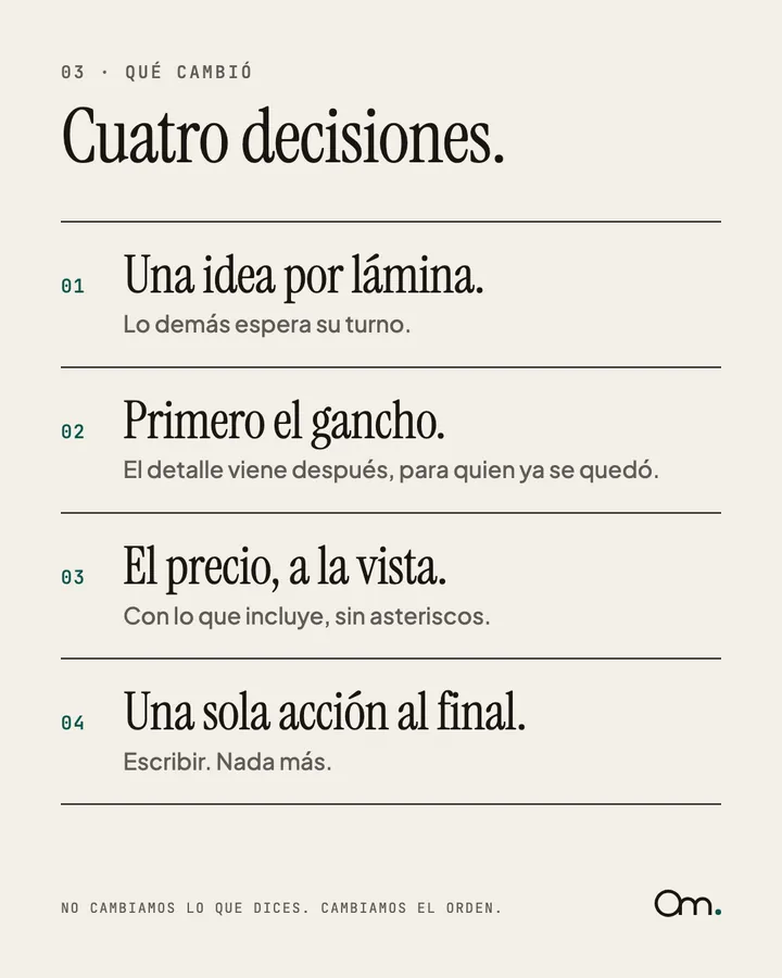 Cuatro decisiones