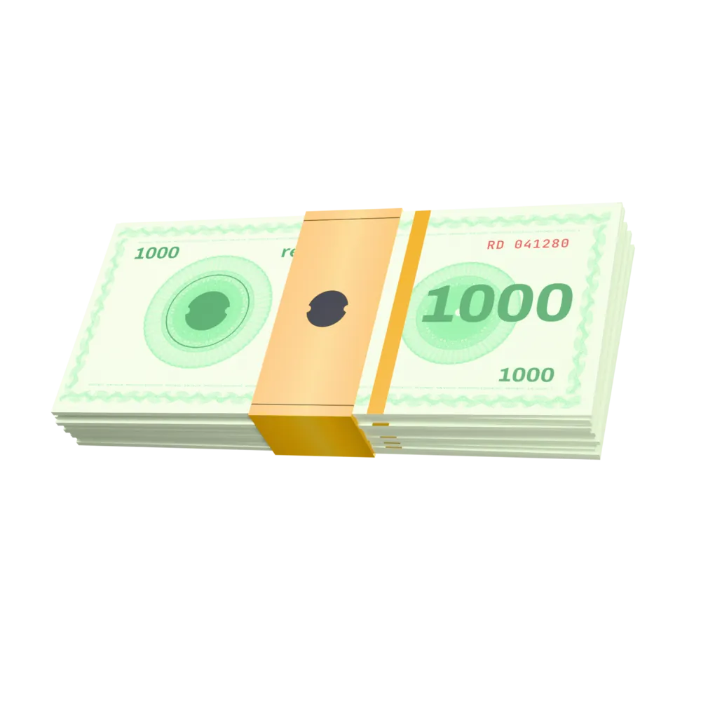 Fajo de billetes 3D
