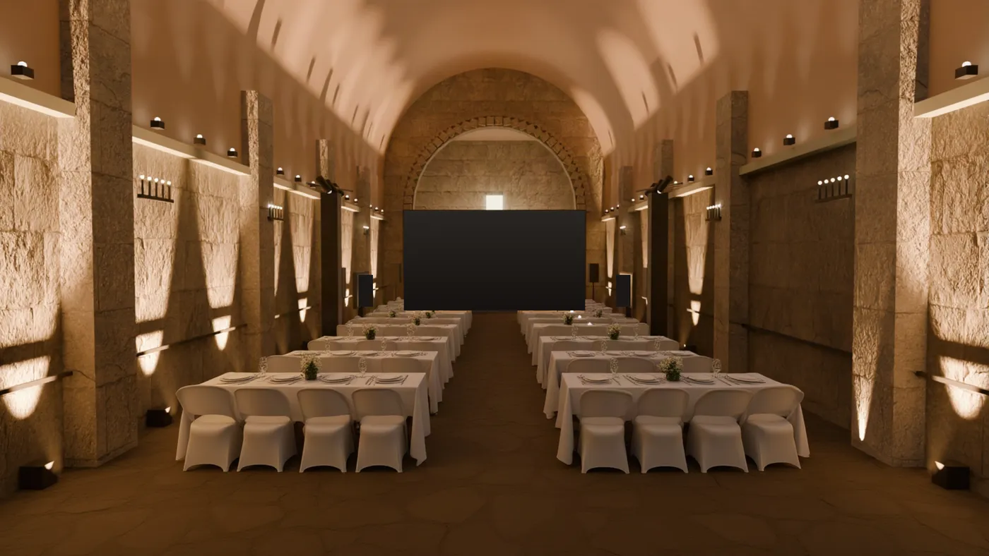 Render de montaje: vista frontal